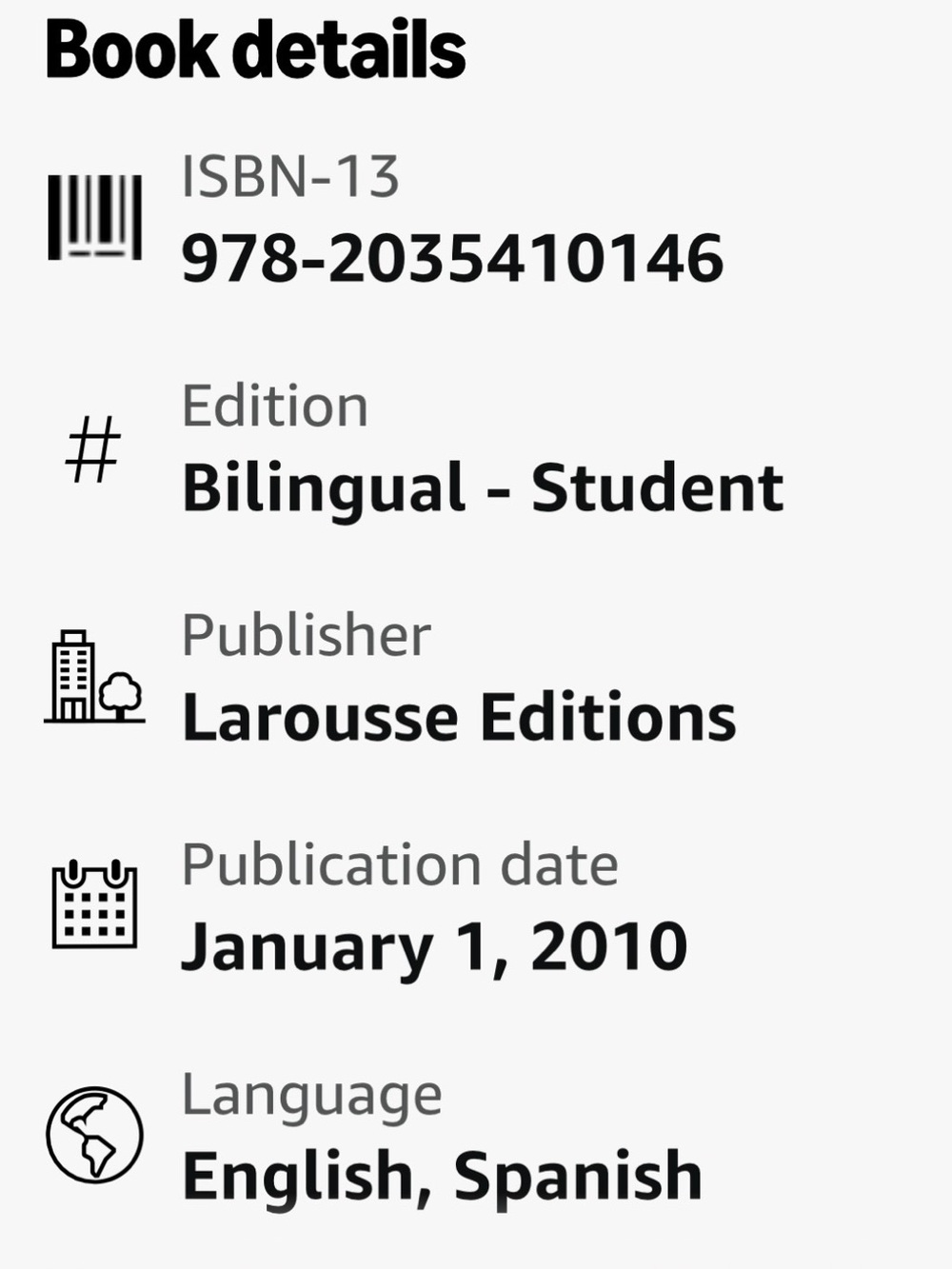 Spanish Student Dictionary - White and Red - Picture 9 of 9